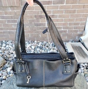 Fossil Satchel leather bag - Black EUC